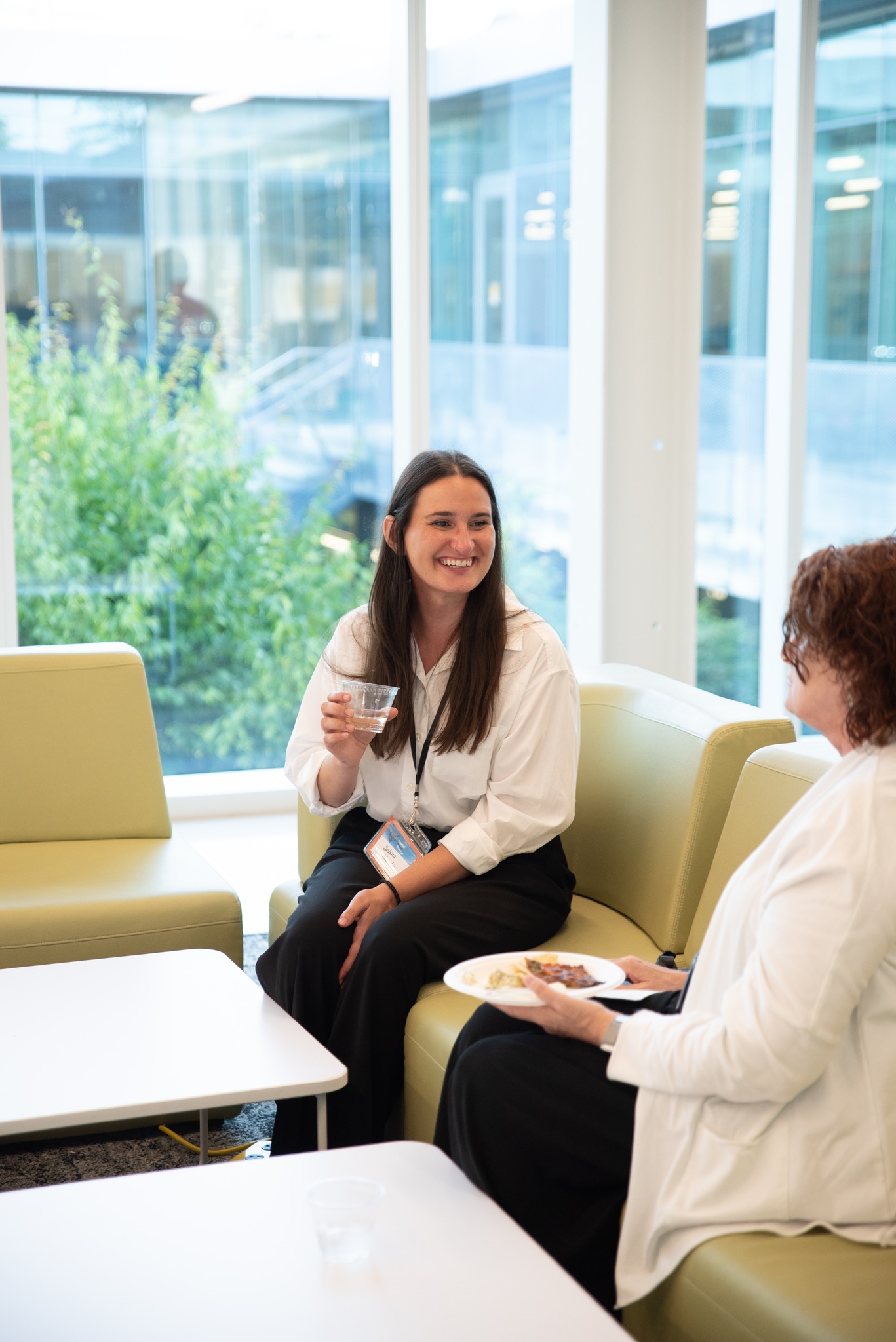 Sylver in the room with clients