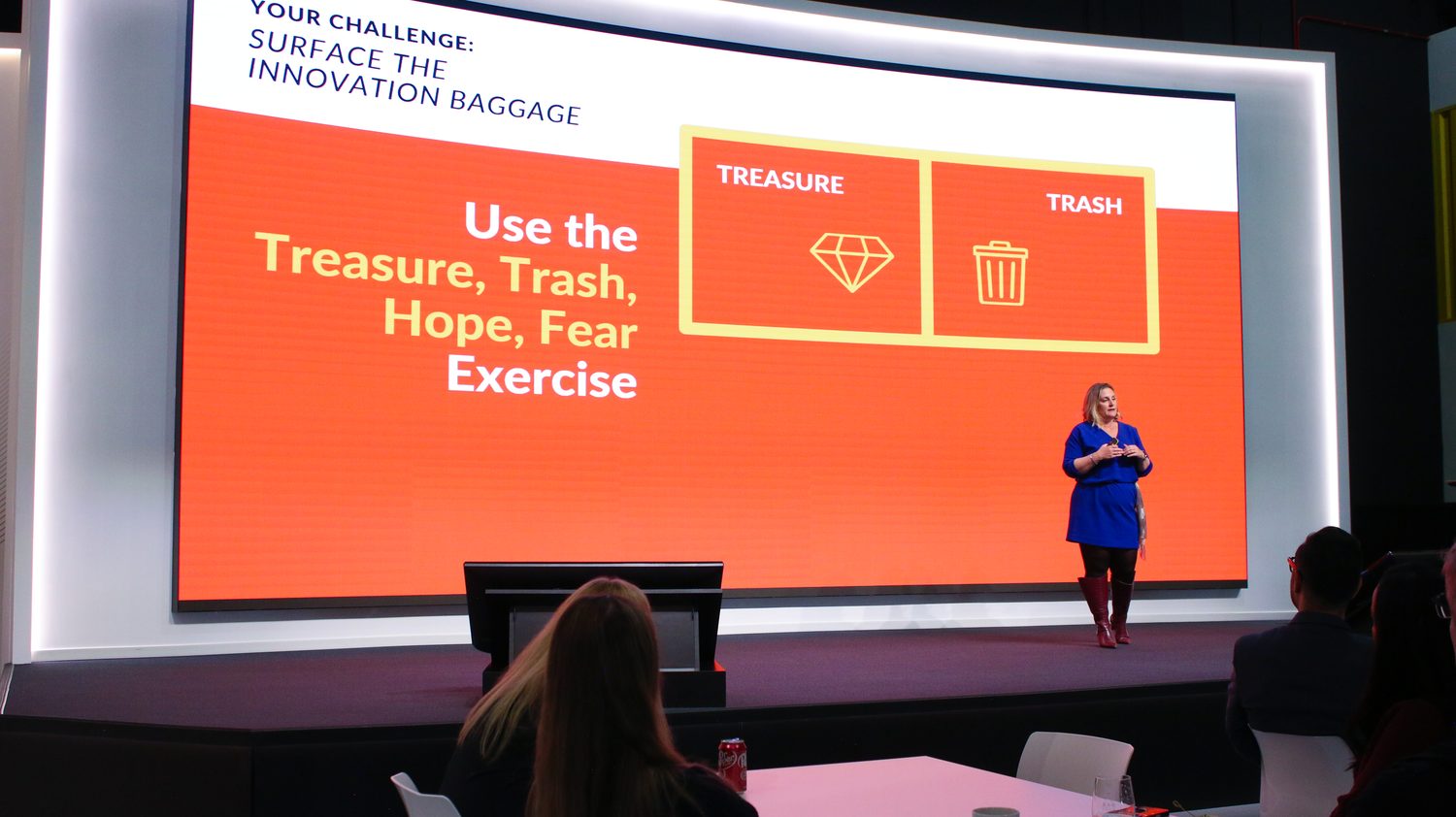 Brianna Sylver delivering a keynote